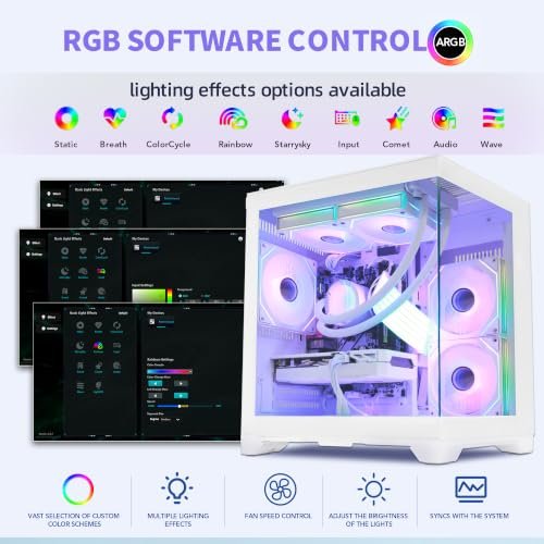 HELLOLAND White Gaming Desktop PC